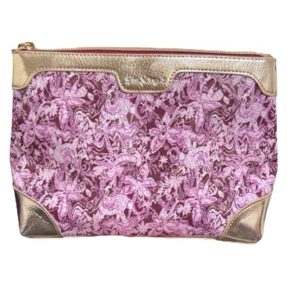 Lilly Pulitzer PVC Pouch/Cosmetics Case Mulberry Wild - Picture 2 of 9